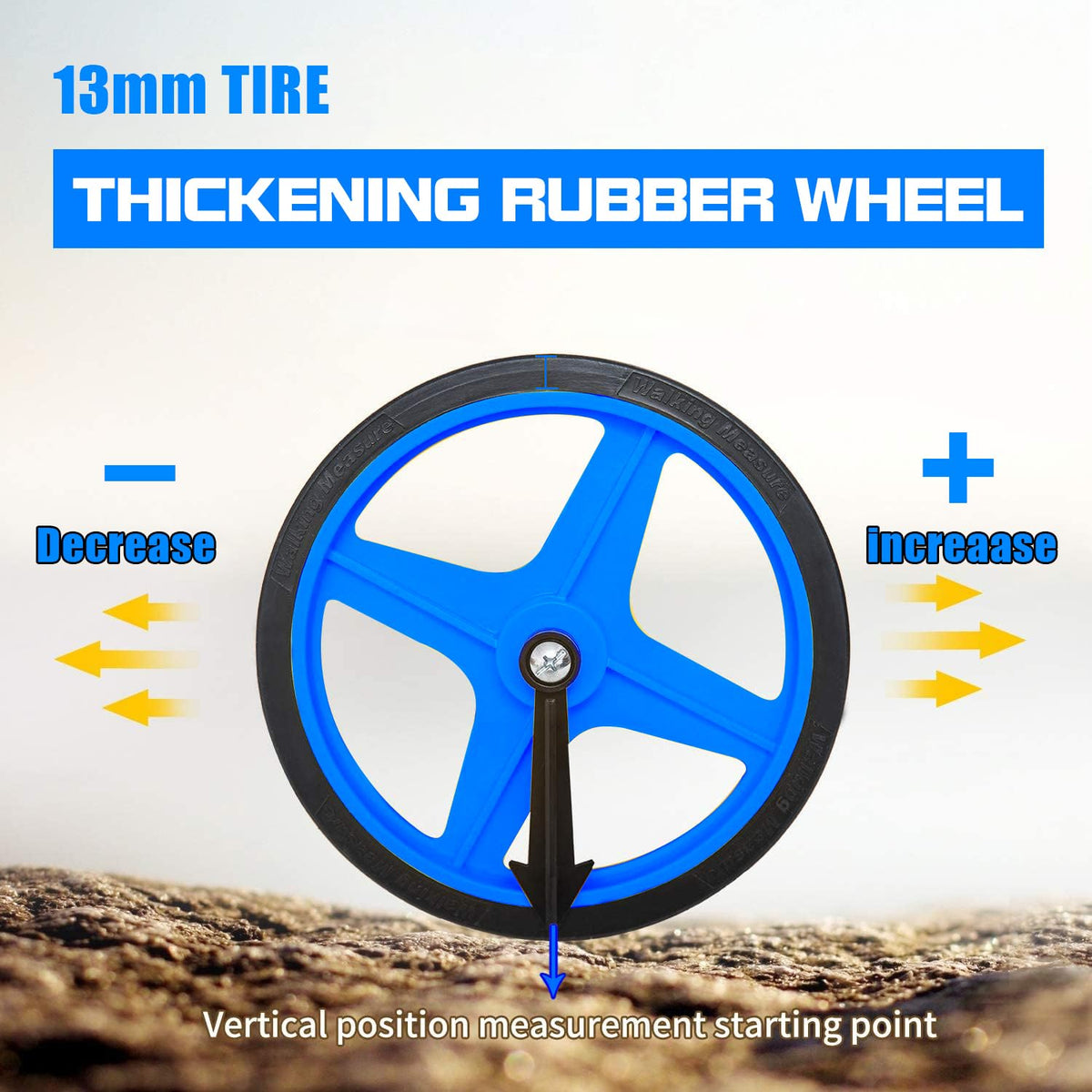 Zozen measuring wheel with one-key reset for easy remeasurements