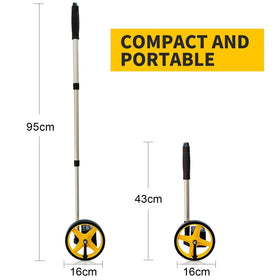 Zozen Measuring Wheel with telescopic rod for quick setup and compact storage.