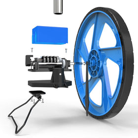 Threaded TPR tires provide enhanced grip on diverse terrains.