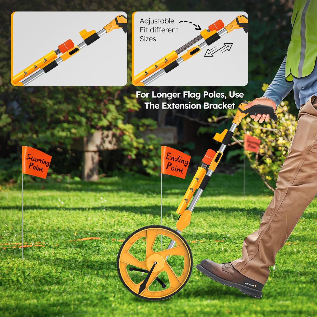 Zozen PVC marking flags provide high visibility from a distance.