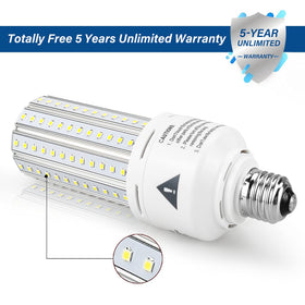 ZP Mafuken 7500-lumen LED corn light with 5000K daylight for clear visibility.