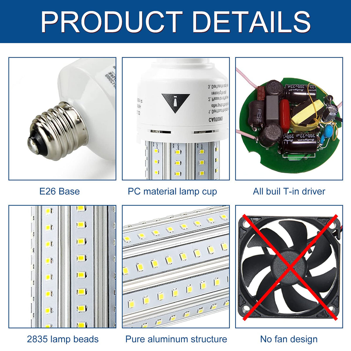 ZP Mafuken E26/E27 base offering easy screw-in installation.