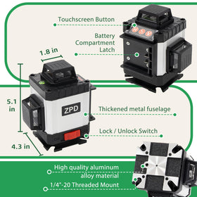 ZPD power charger and batteries keep the laser level ready for work