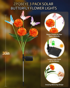 ZPQBEYE optical fiber butterfly wings emit warm light, enhancing nighttime ambiance.