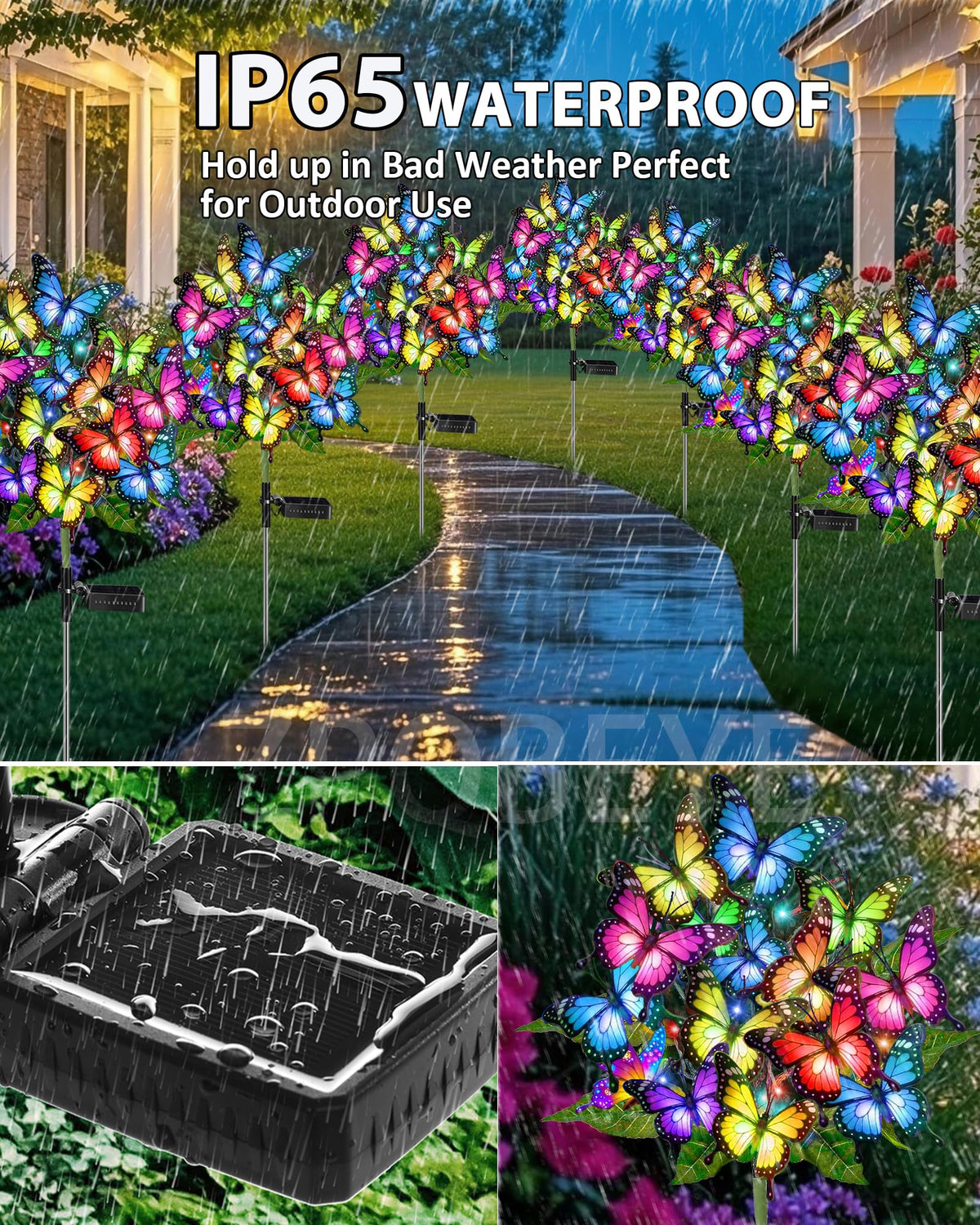 ZPQBEYE no-wire installation lets you place lights along paths easily.