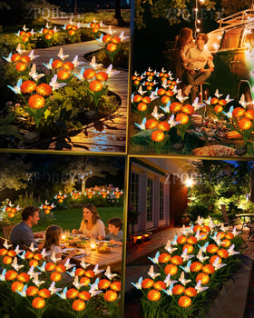 ZPQBEYE swaying butterflies create wind-driven motion along pathways for charming garden decor.