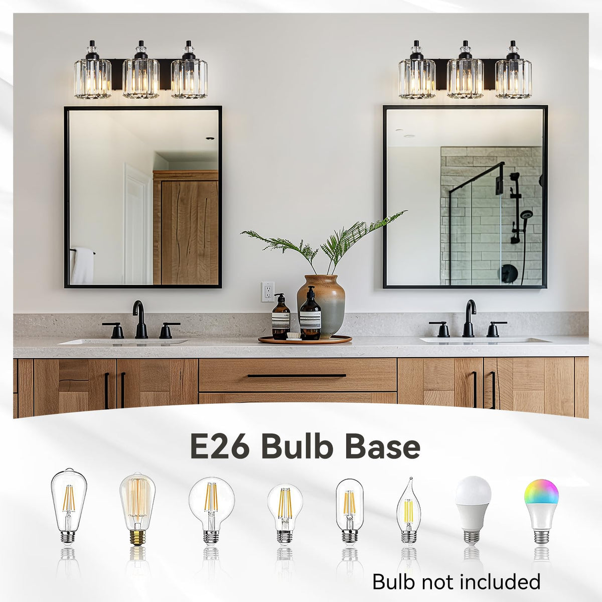 Zqoyn kitchen over-sink crystal light complements contemporary decor.