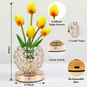 ZQPBLED crystal lamp with USB charging for convenient use anywhere.