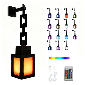 ZQSLKI Pixel Lantern Night Light with remote for easy color customization.