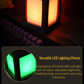 ZQSLKI Pixel Lantern provides a soft, ambient glow for reading.