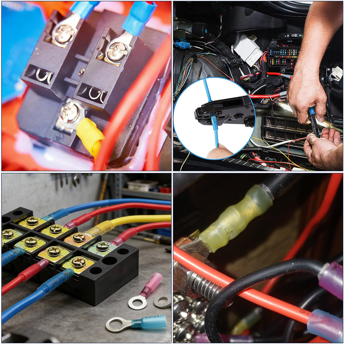 ZQZ heat shrink kit uses adhesive-lined sleeves for waterproof seals on exposed connections.