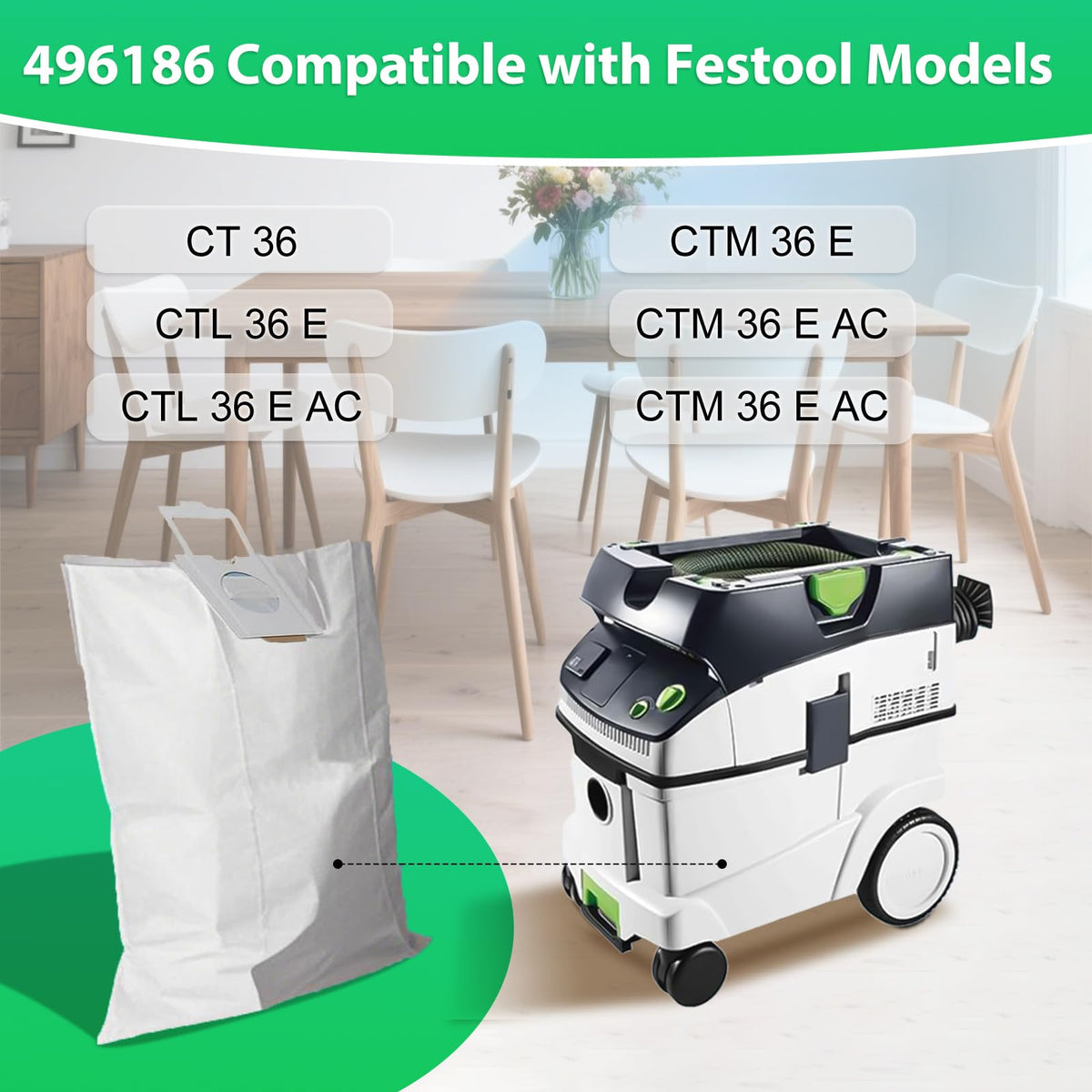 ZQZiQi dust extractor bag neck seal and closure for clean handling.