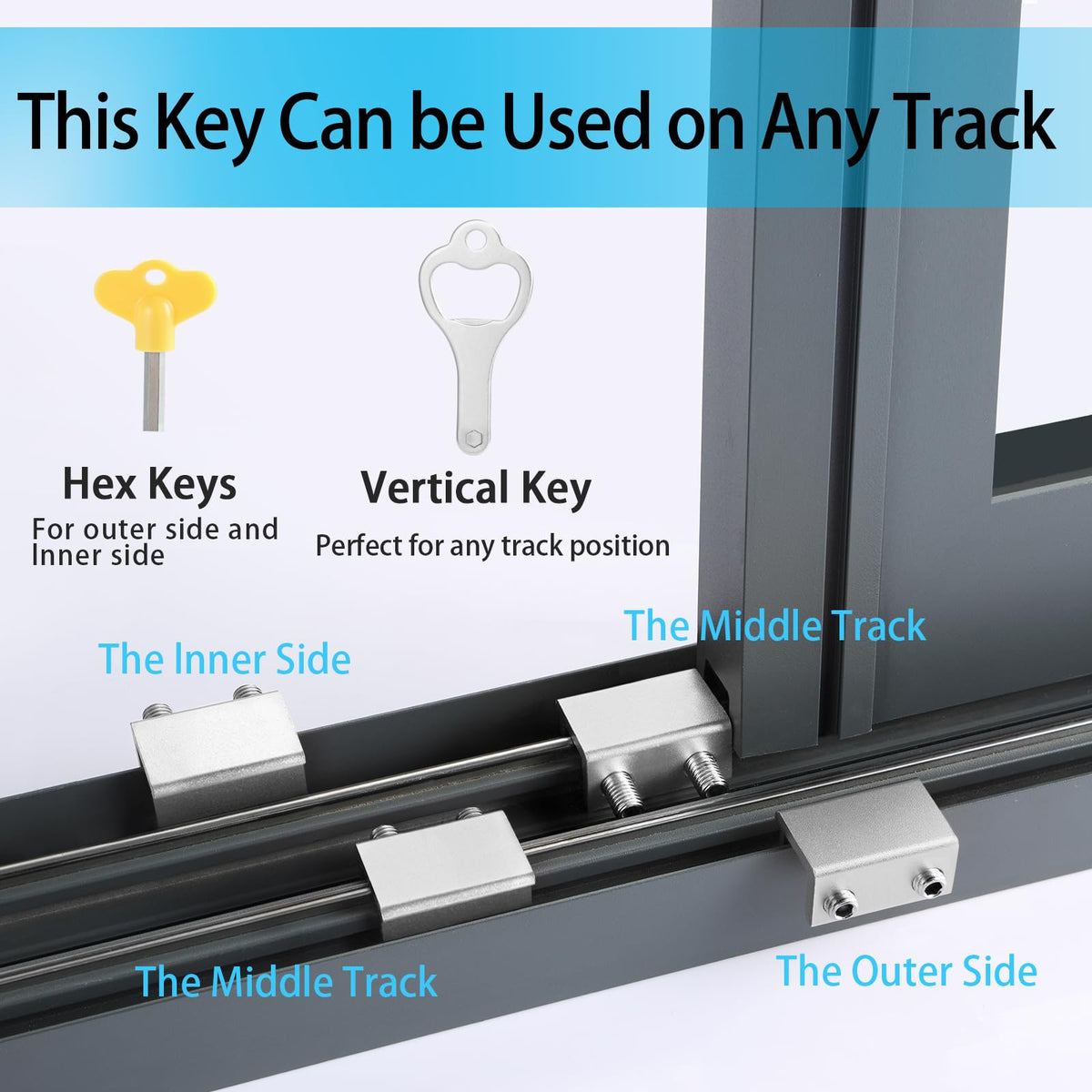 ZRFCXE package contents show eight locks and one vertical key.