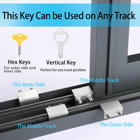 ZRFCXE package contents show eight locks and one vertical key.