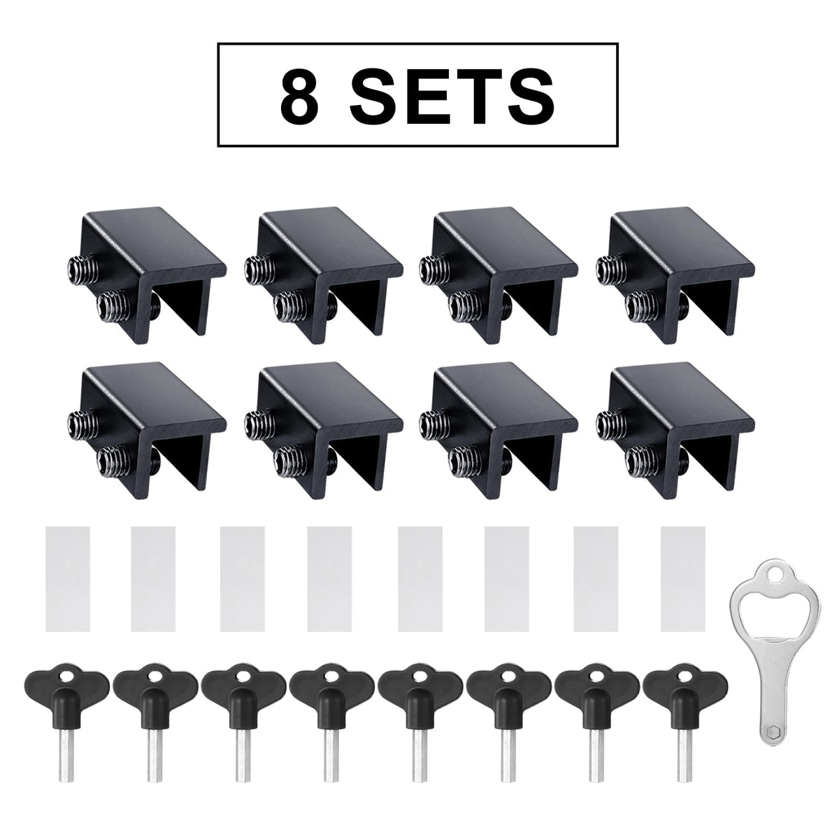 ZRFCXE packaging includes eight locks and a vertical key
