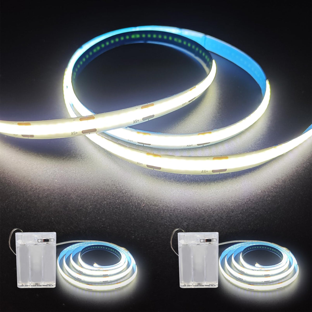 ZSLAIFU battery LED strip light two-pack for quick cordless closet setup.