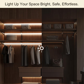 ZSLAIFU adhesive-backed strip sticks easily to walls and shelves.