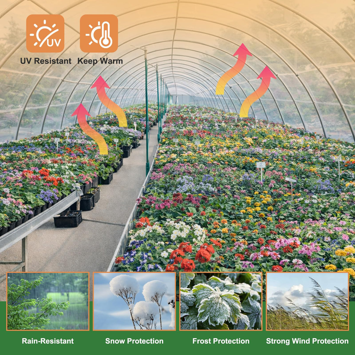 ZSLTLDU versatile multi-use cover supports greenhouses, grow tunnels, and DIY projects.