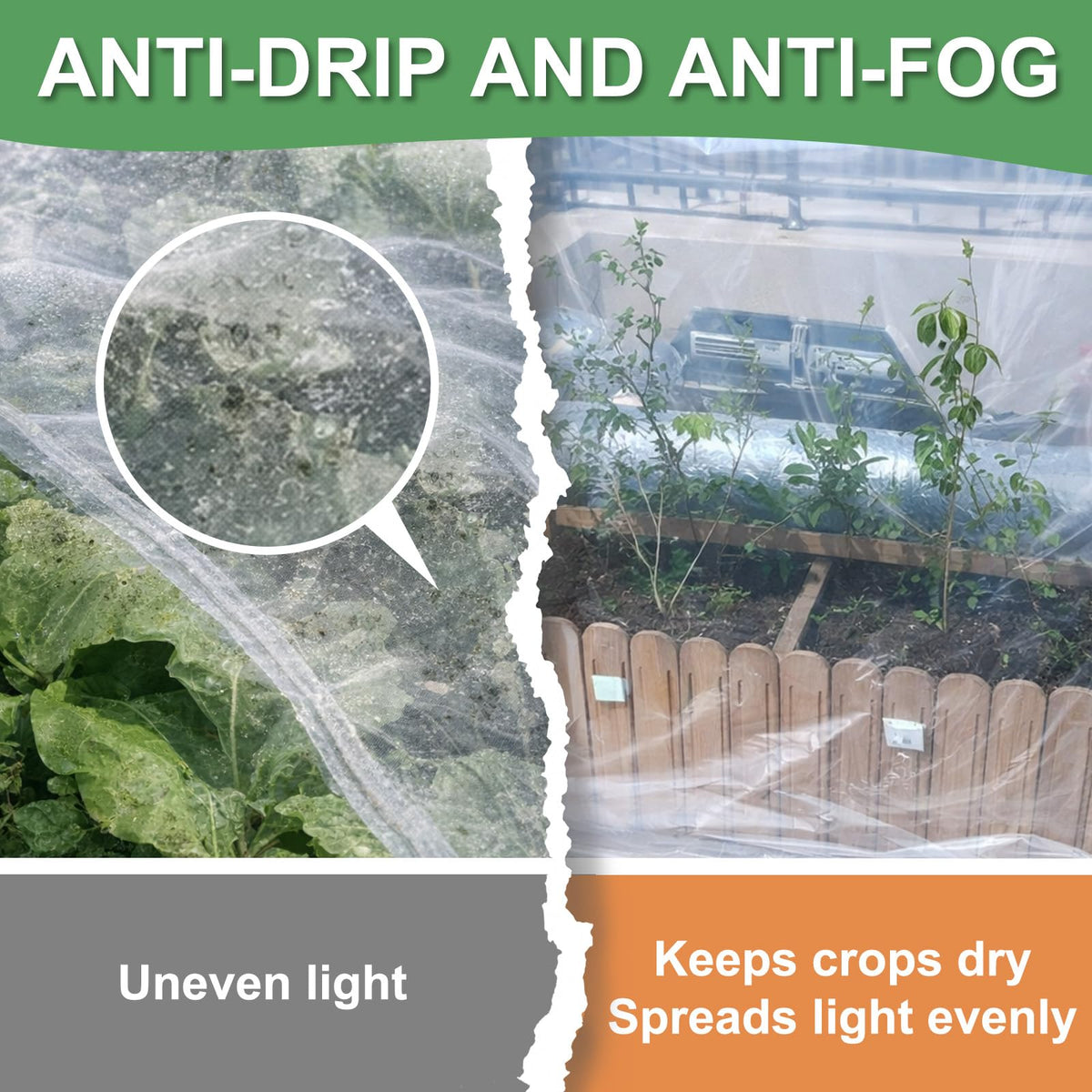 ZSLTLDU weather-resistant film protects crops against wind, rain, hail, and snow.