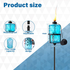ZSPENG 3-prong grounded stake keeps the torch stable during breezy evenings.