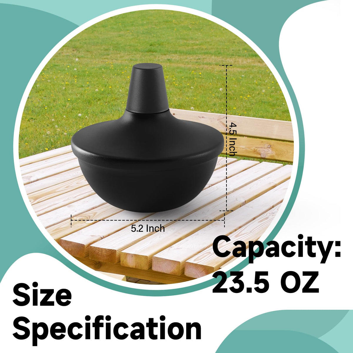 ZSPENG table top torch wick visible, fiberglass wick for durable burn.