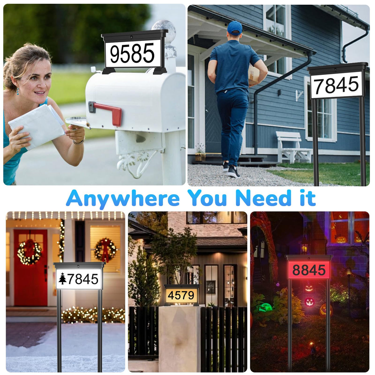 ZSYIQIXI easy installation with no wiring on mailbox, gate, or wall