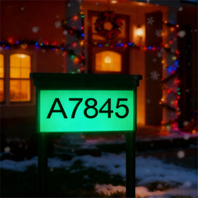 ZSYIQIXI night view shows bright address numbers from a distance
