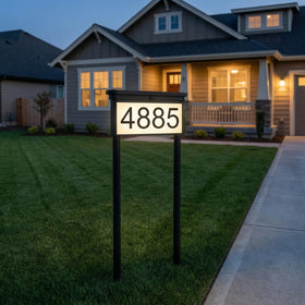 ZSYIQIXI solar address numbers outdoors with stake for clear night visibility