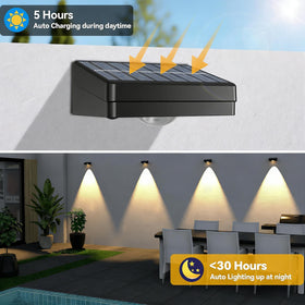 ZSYIQIXI wall light with RGB modes for vibrant garden ambiance