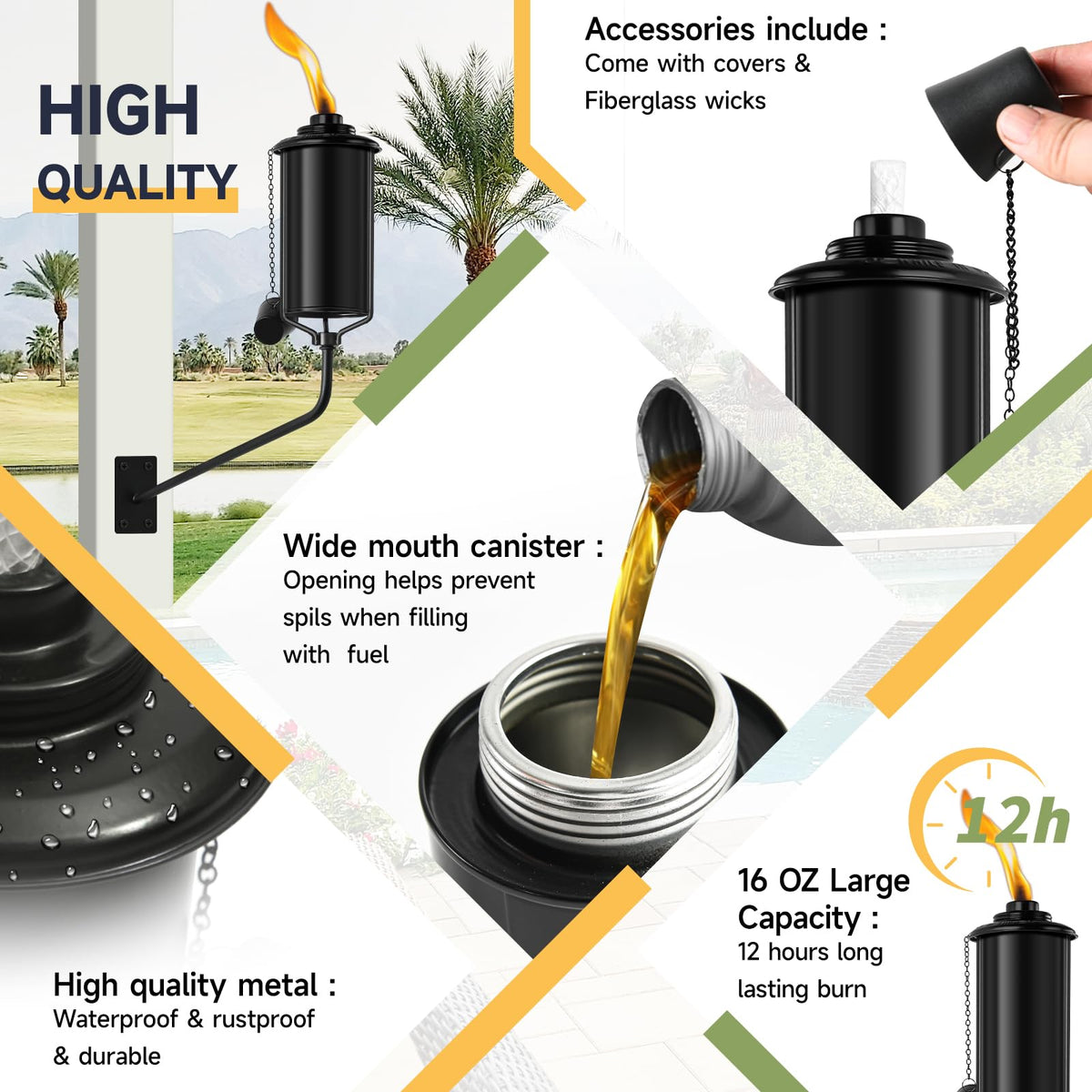 ZSZMFH 16oz fuel canister torch offers long burn times for gatherings.