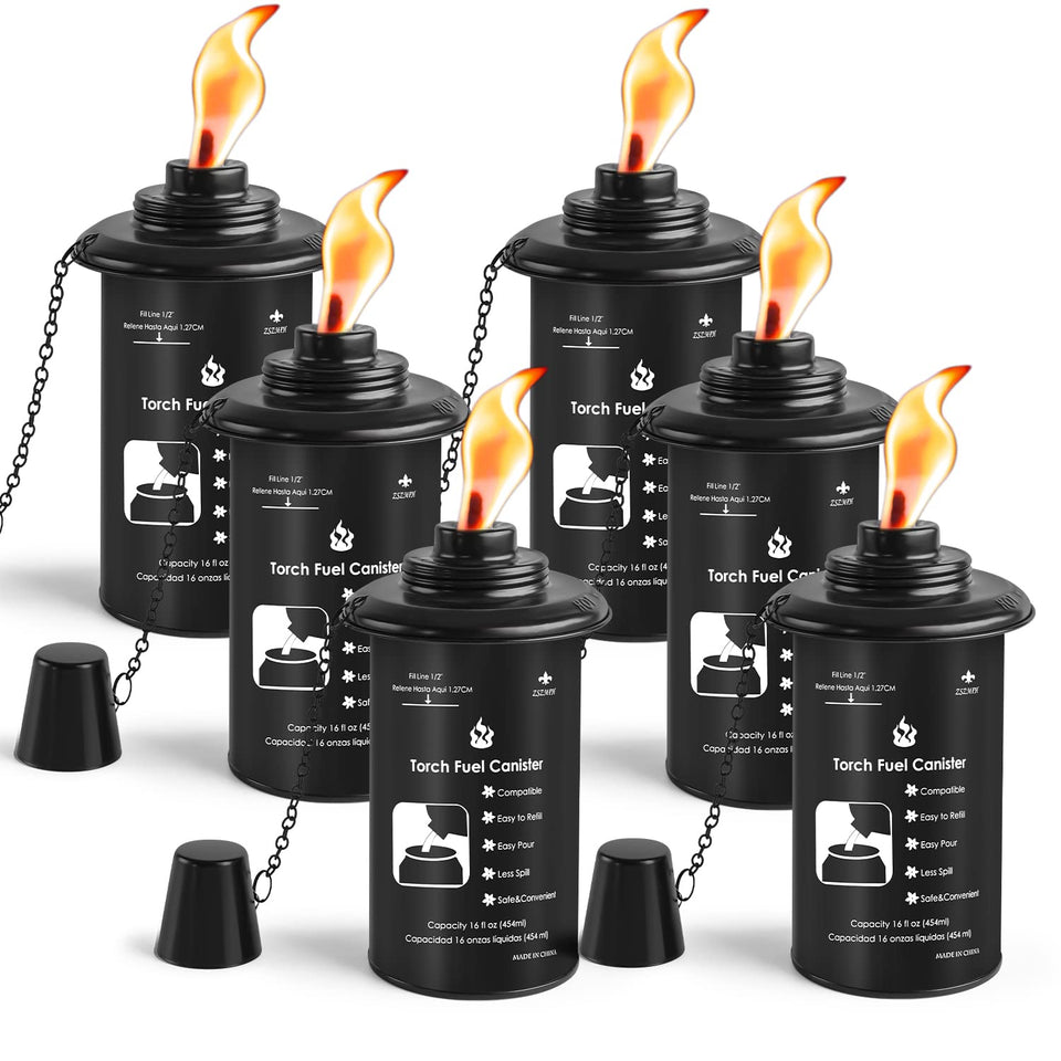 ZSZMFH 16oz torch canisters for patio lighting and easy refills