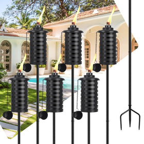 ZSZMFH 59-inch outdoor torch assembled for patio lighting