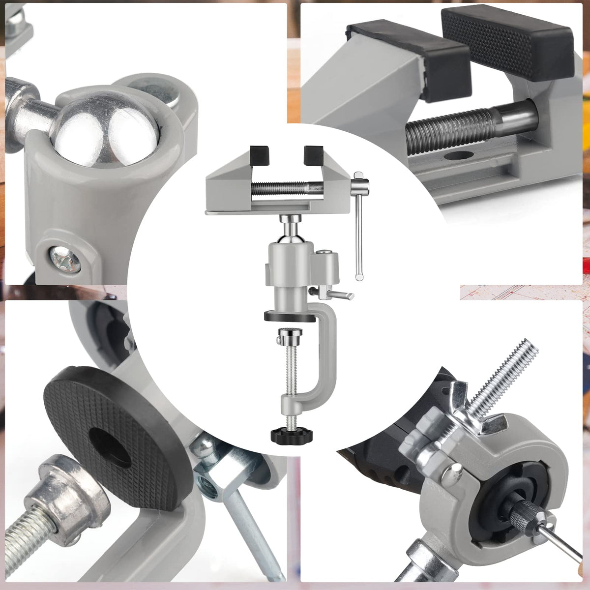 ZTUKOMN 2-in-1 switchable vise for easy mode changes.
