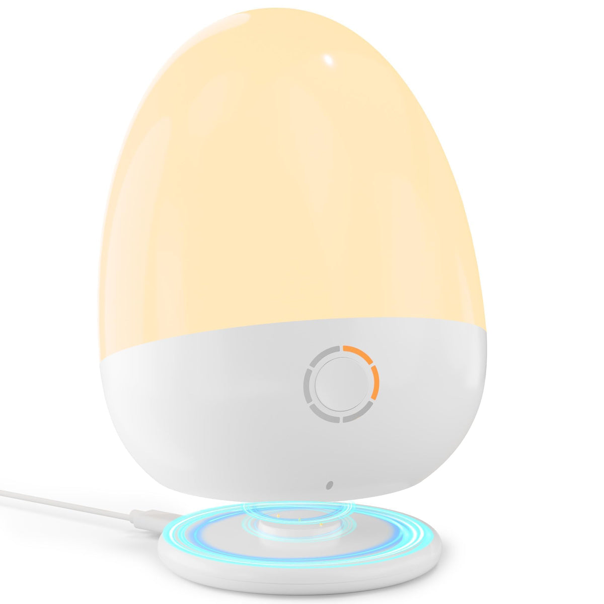 ZUZUKID Touch Egg Night Light on in a nursery providing soft nighttime illumination for feeding.