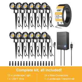 ZUCKEO IP66 waterproof landscape lights withstand rain and outdoor exposure