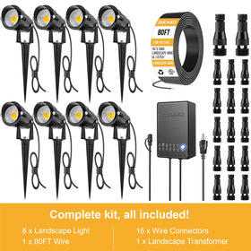 ZUCKEO IP66-rated lights withstand rain for year-round outdoor use.