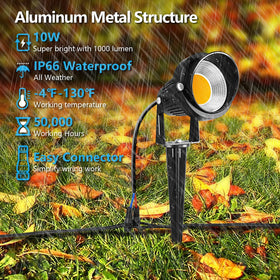 ZUCKEO landscape light aluminum body ensures durable outdoor use.