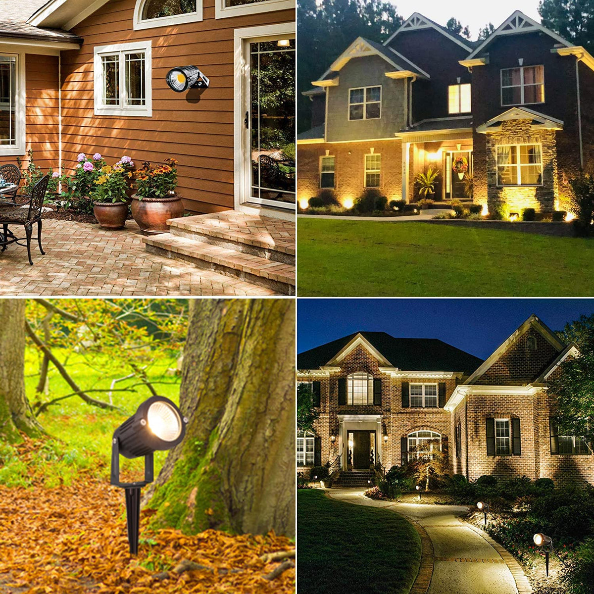 ZUCKEO patio and pathway lights guide evening arrivals with gentle warm light.