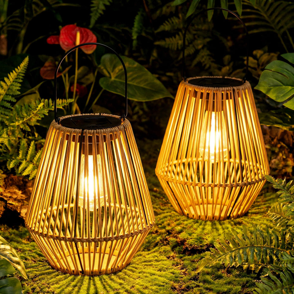 ZUIAOYIBOU solar lantern garden-hanging provides warm ambient light for evenings.
