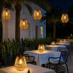 ZUIAOYIBOU solar-lantern-patio-table-decor adds a cozy centerpiece for gatherings.