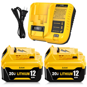 Zuliati 20V battery 12000mAh powering Dewalt tools for longer sessions