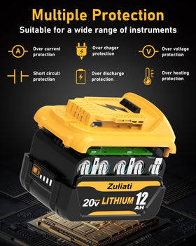 LED status indicator on Zuliati 20V battery for easy charging checks