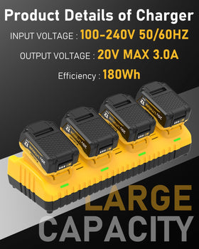 Zuliati 12000mAh high capacity prolongs tool operation between charges.