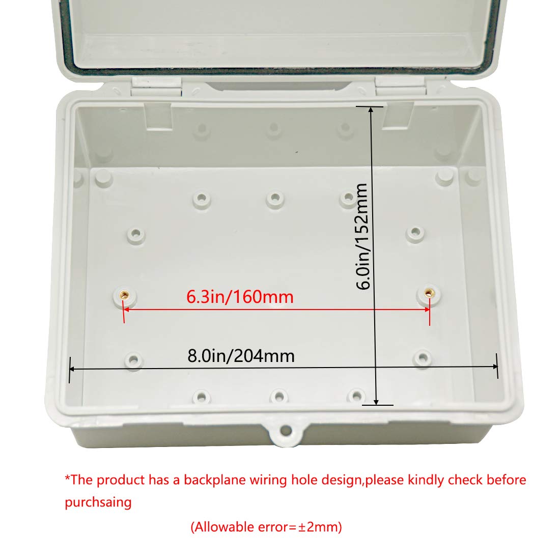 Zulkit enclosure includes 2 x 1/2 inch cable glands for wiring