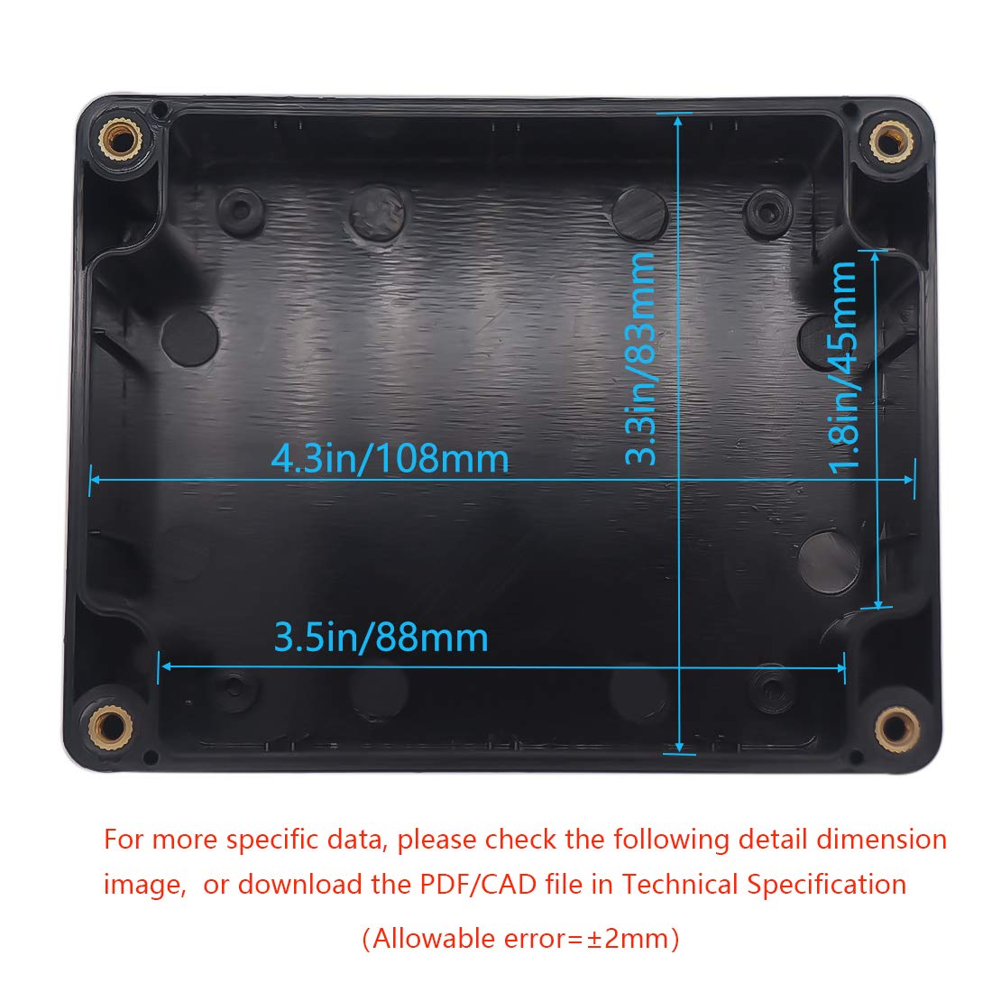 Zulkit IP65 waterproof box protects power supplies and meters in outdoor setups.
