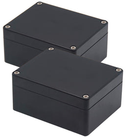 Zulkit junction box IP65 outdoor enclosure in black protects wiring from dust and water in harsh conditions.