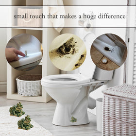 ZUNON ceramic frog bathroom bolt cover brings whimsy and simplicity to maintenance.