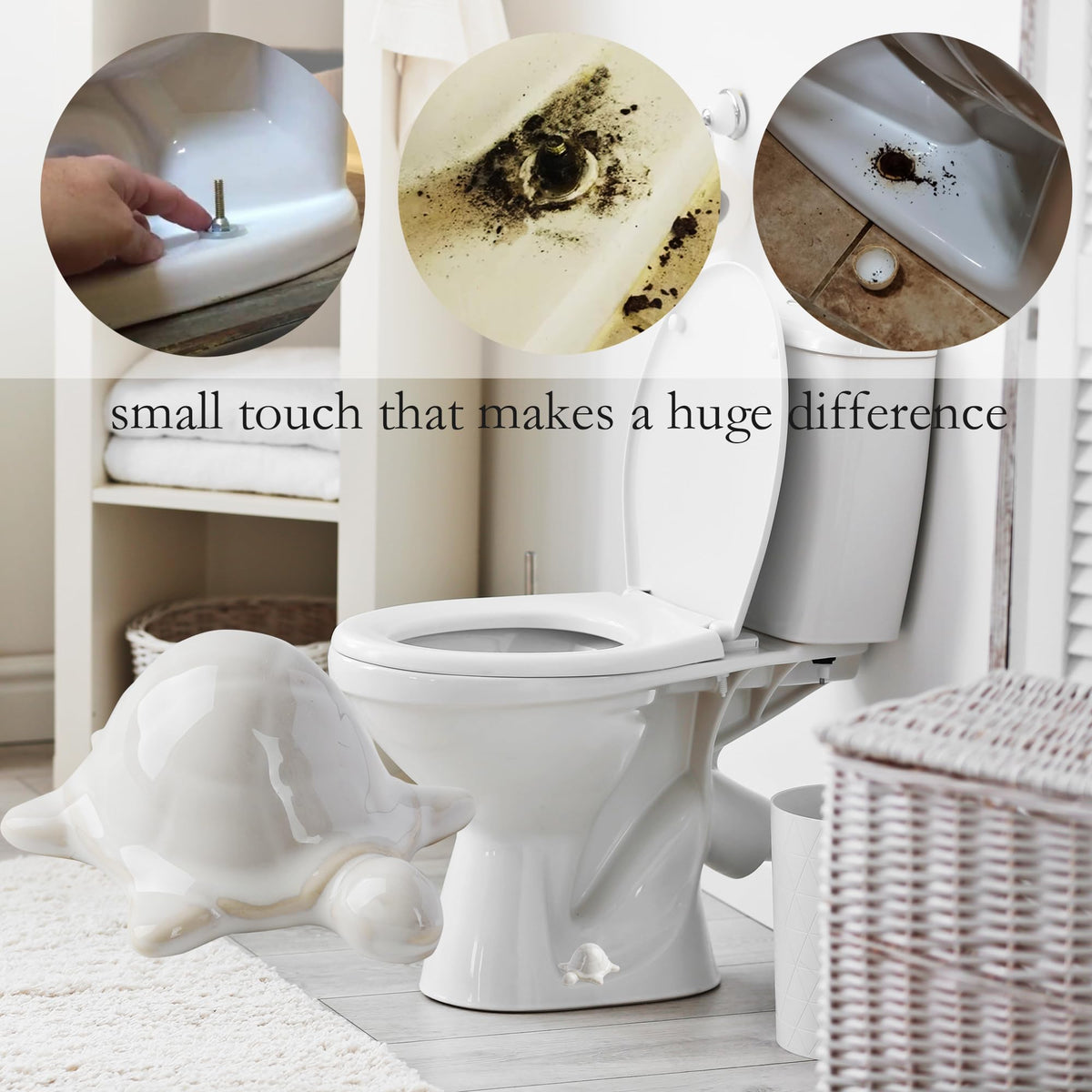 ZUNON frog white ceramic cap with easy-clean surface.