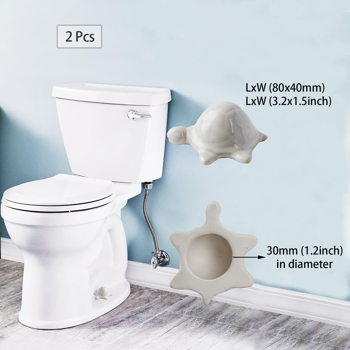 ZUNON frog white bolt cap fits most toilets.