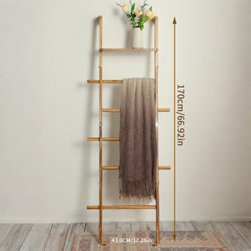 ZUNTO 67-inch blanket ladder stands tall for oversized blankets and display